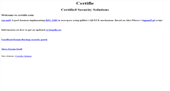 Desktop Screenshot of certifie.com